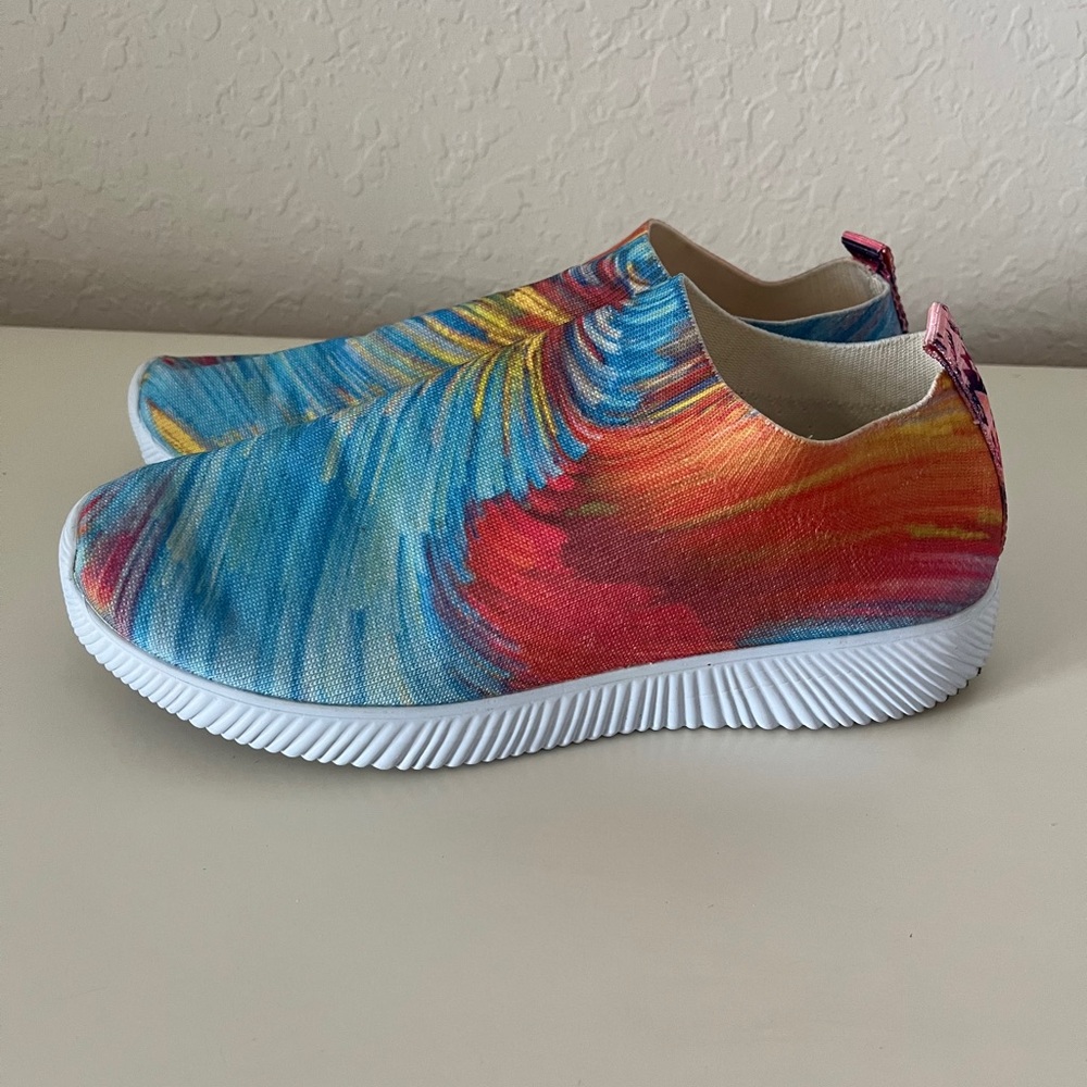 SALE $10.       Tie dye Colorful Women's Slip-On Shoes